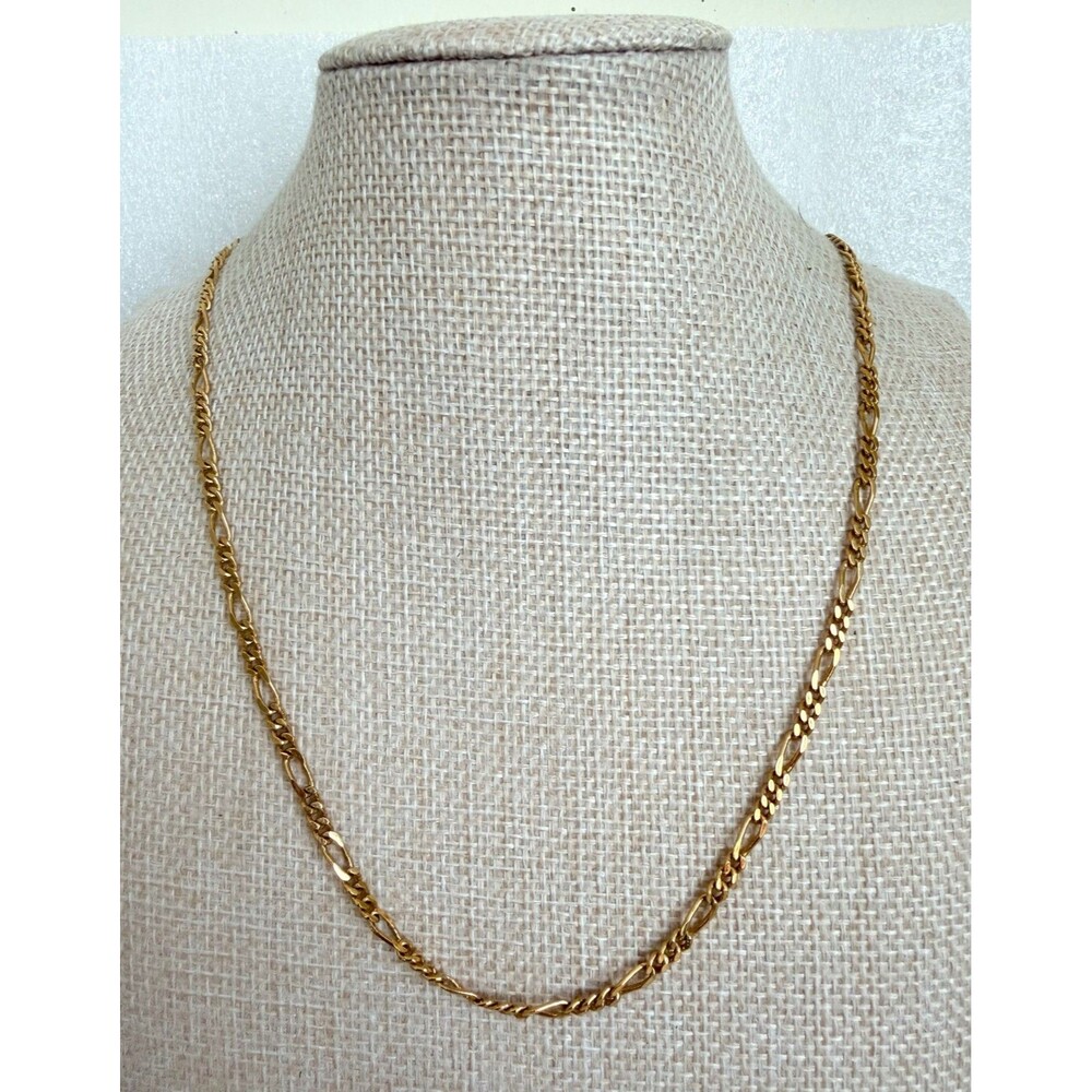 Sarah Coventry Gold Tone Figaro Link Chain Necklace